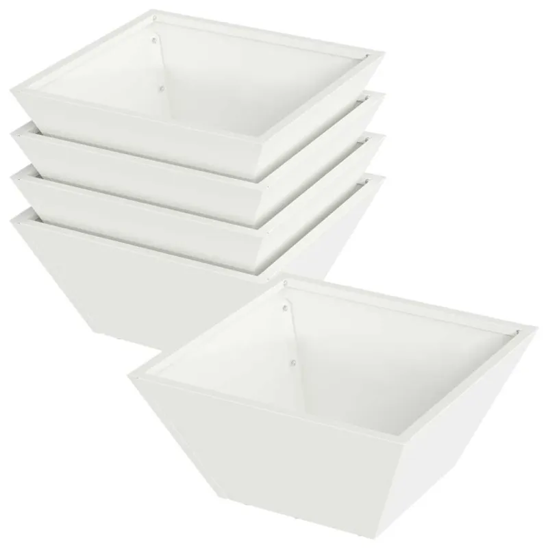 Sodo vazonas 5 pcs Balta 35 x 35 x 15 cm
