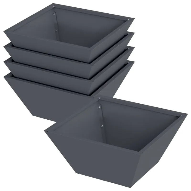 Sodo vazonas 5 pcs Antracitas 35 x 35 x 15 cm