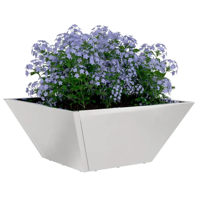 Sodo vazonas 5 pcs Sidabro 35 x 35 x 15 cm Nerūdijantis Plienas