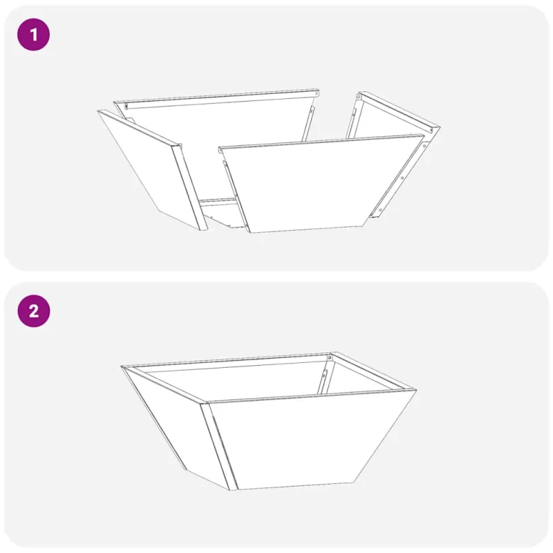 Sodo vazonas 5 pcs Sidabro 35 x 35 x 15 cm Nerūdijantis Plienas