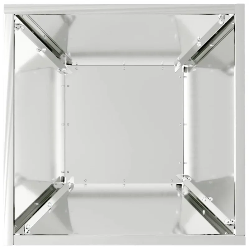 Sodo vazonas Sidabro 35 x 35 x 15 cm Cinkuota plienas