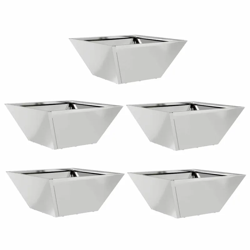 Sodo vazonas 5 pcs Sidabro 35 x 35 x 15 cm Cinkuota plienas