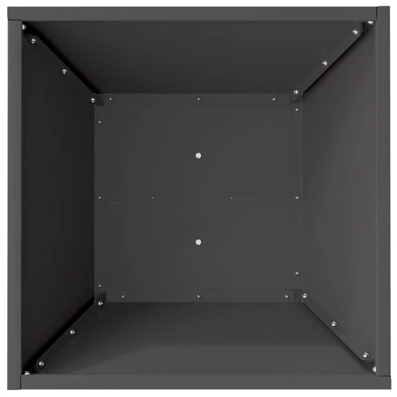 Sodo vazonas Juoda 40 x 40 x 15 cm Šaltai valcuotas plienas
