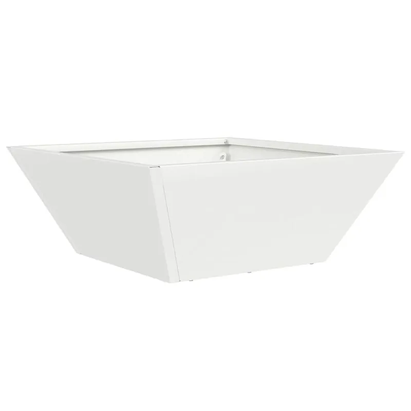 Sodo vazonas Balta 40 x 40 x 15 cm Šaltai valcuotas plienas