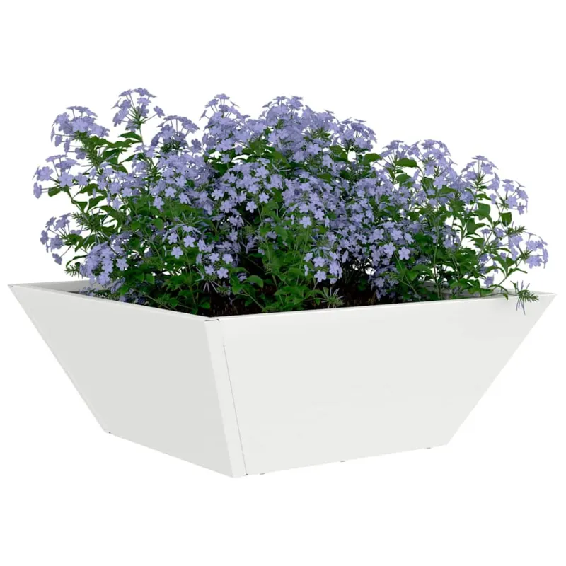 Sodo vazonas Balta 40 x 40 x 15 cm Šaltai valcuotas plienas