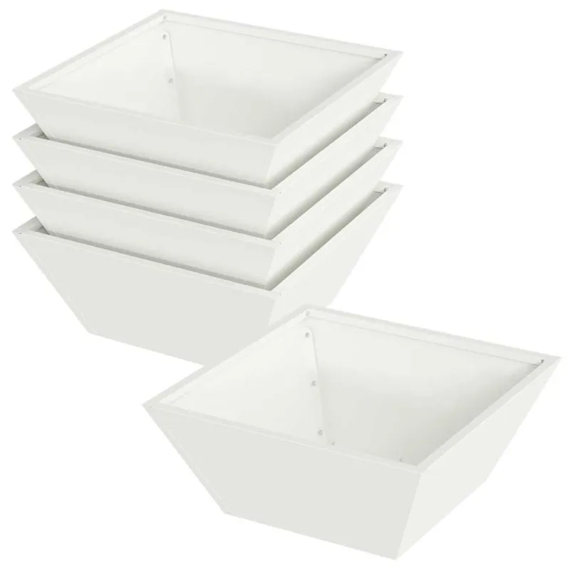 Sodo vazonas 5 pcs Balta 40 x 40 x 15 cm