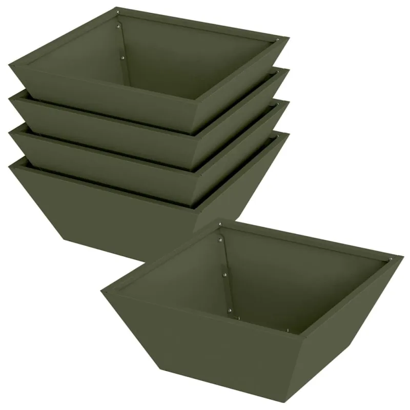 Sodo vazonas 5 pcs Alyvuogių žalia 40 x 40 x 15 cm