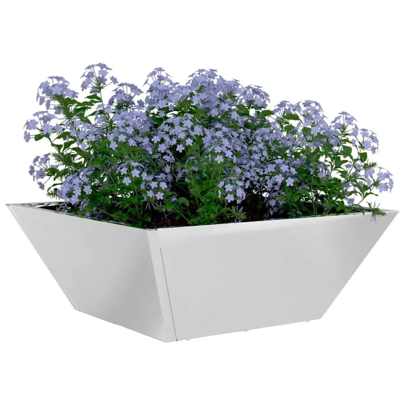 Sodo vazonas 5 pcs Sidabro 40 x 40 x 15 cm Nerūdijantis Plienas