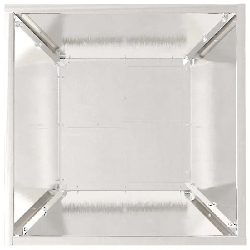 Sodo vazonas 5 pcs Sidabro 40 x 40 x 15 cm Nerūdijantis Plienas