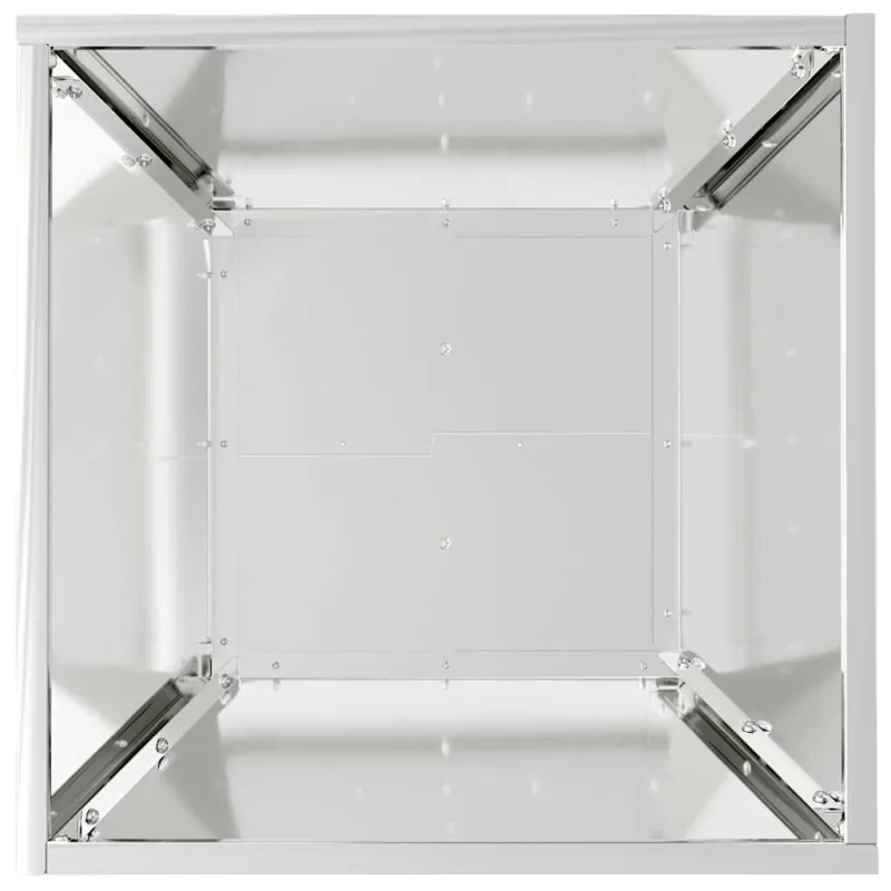 Sodo vazonas Sidabro 40 x 40 x 15 cm Cinkuota plienas