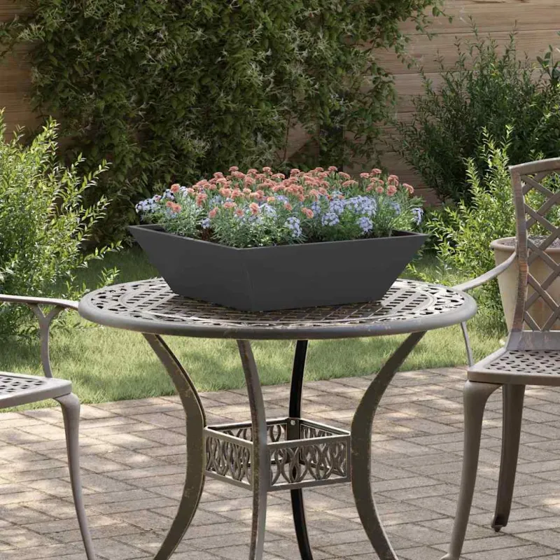 Sodo vazonas Juoda 50 x 50 x 15 cm Šaltai valcuotas plienas