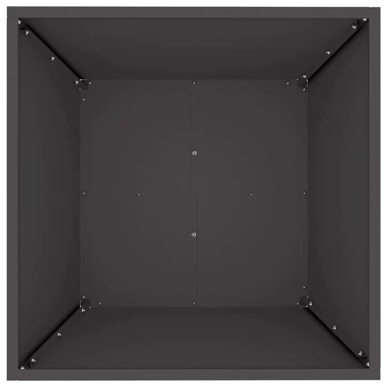 Sodo vazonas Juoda 50 x 50 x 15 cm Šaltai valcuotas plienas