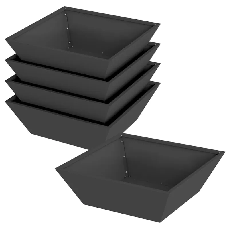 Sodo vazonas 5 pcs Juoda 50 x 50 x 15 cm