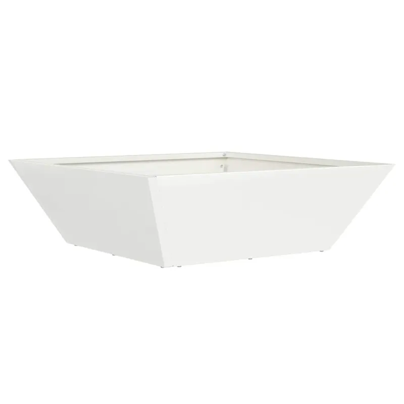 Sodo vazonas Balta 50 x 50 x 15 cm Šaltai valcuotas plienas