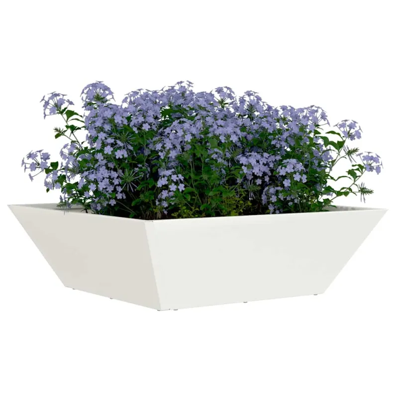 Sodo vazonas Balta 50 x 50 x 15 cm Šaltai valcuotas plienas