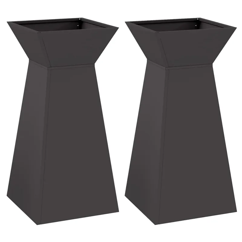 Stulpinis sodinukas 2 pcs Juoda 35 x 35 x 73 cm