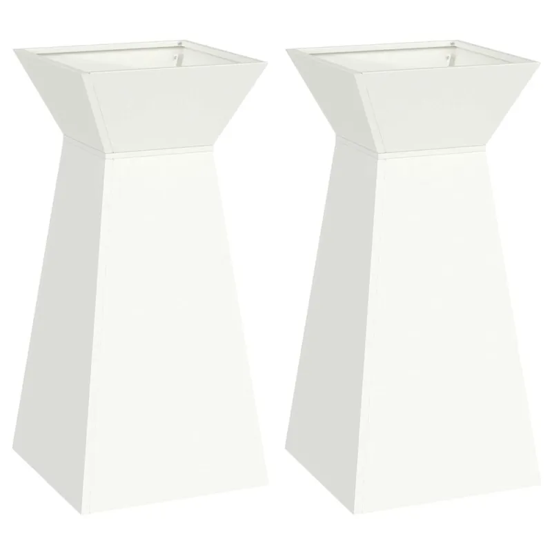 Stulpinis sodinukas 2 pcs Balta 35 x 35 x 73 cm