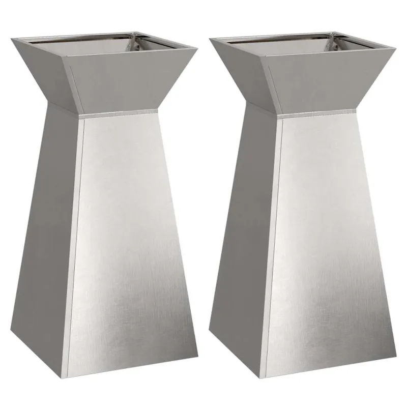 Stulpinis sodinukas 2 pcs Sidabro 35 x 35 x 73 cm