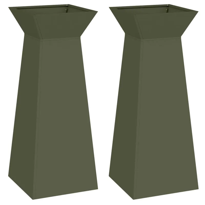 Stulpinis sodinukas 2 pcs Alyvuogių 40 x 40 x 100 cm