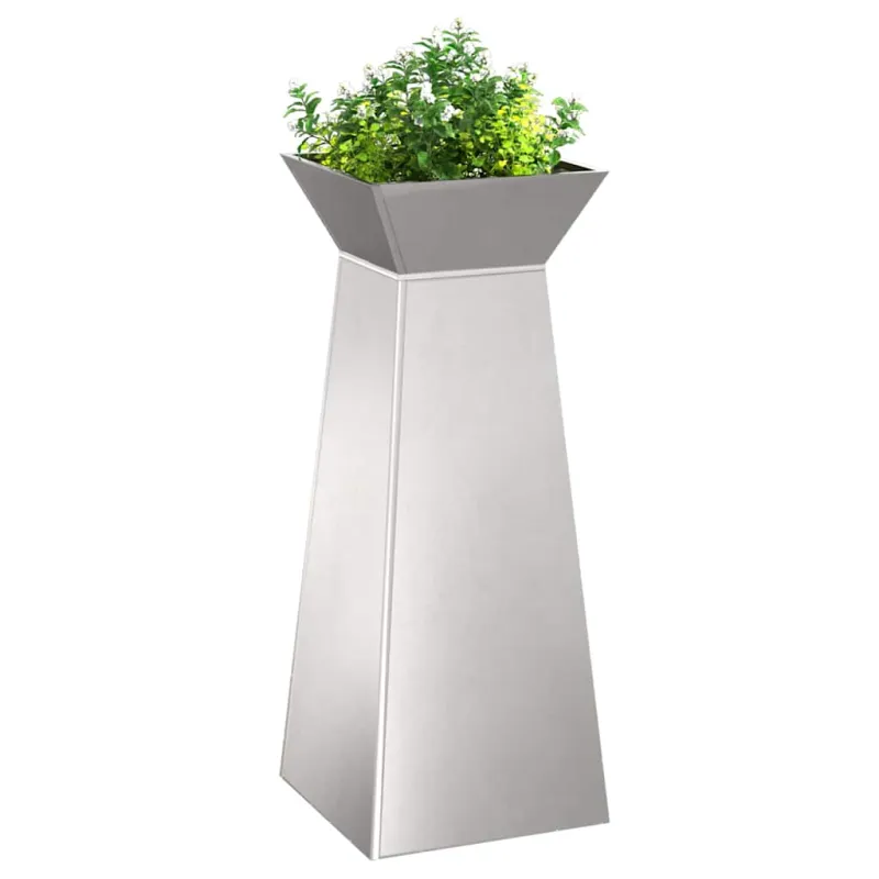 Stulpinis sodinukas 2 pcs Sidabro 40 x 40 x 100 cm