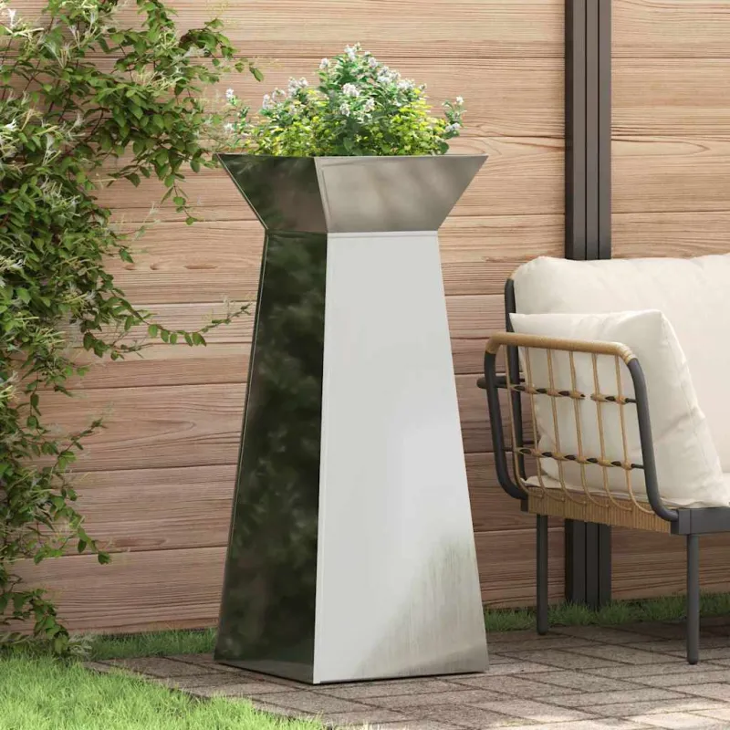 Stulpinis sodinukas 2 pcs Sidabro 40 x 40 x 100 cm