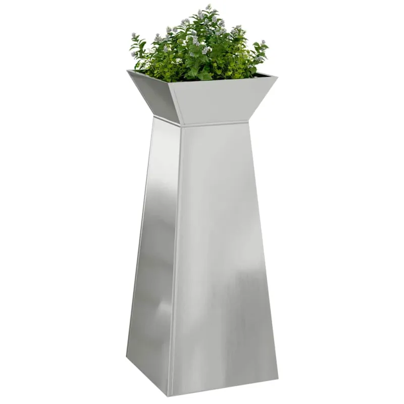 Stulpinis sodinukas 2 pcs Sidabro 40 x 40 x 100 cm