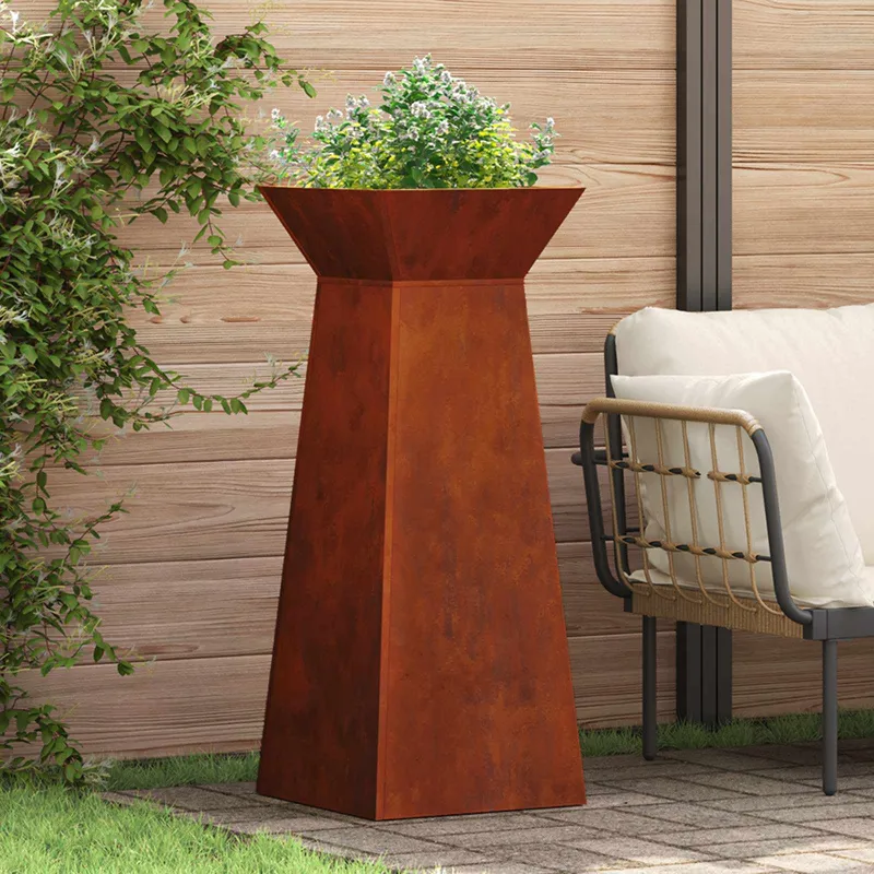 Stulpinis sodinukas 2 pcs Sidabro 40 x 40 x 100 cm