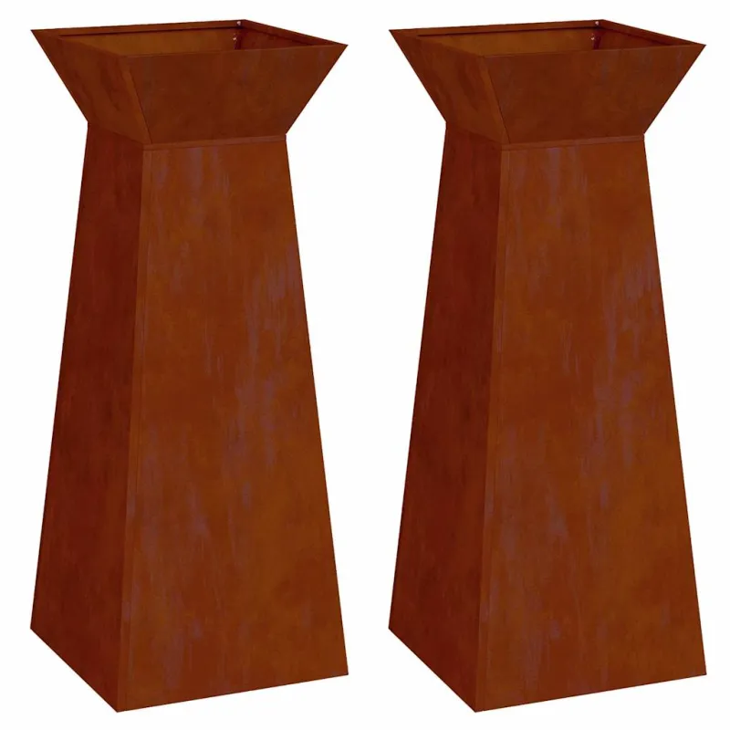 Stulpinis sodinukas 2 pcs Sidabro 40 x 40 x 100 cm