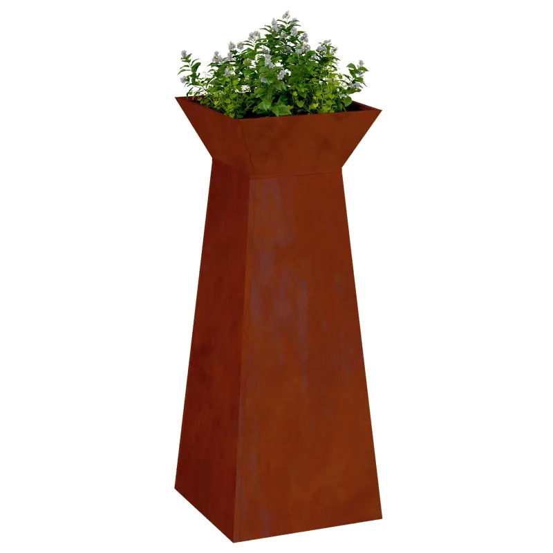 Stulpinis sodinukas 2 pcs Sidabro 40 x 40 x 100 cm