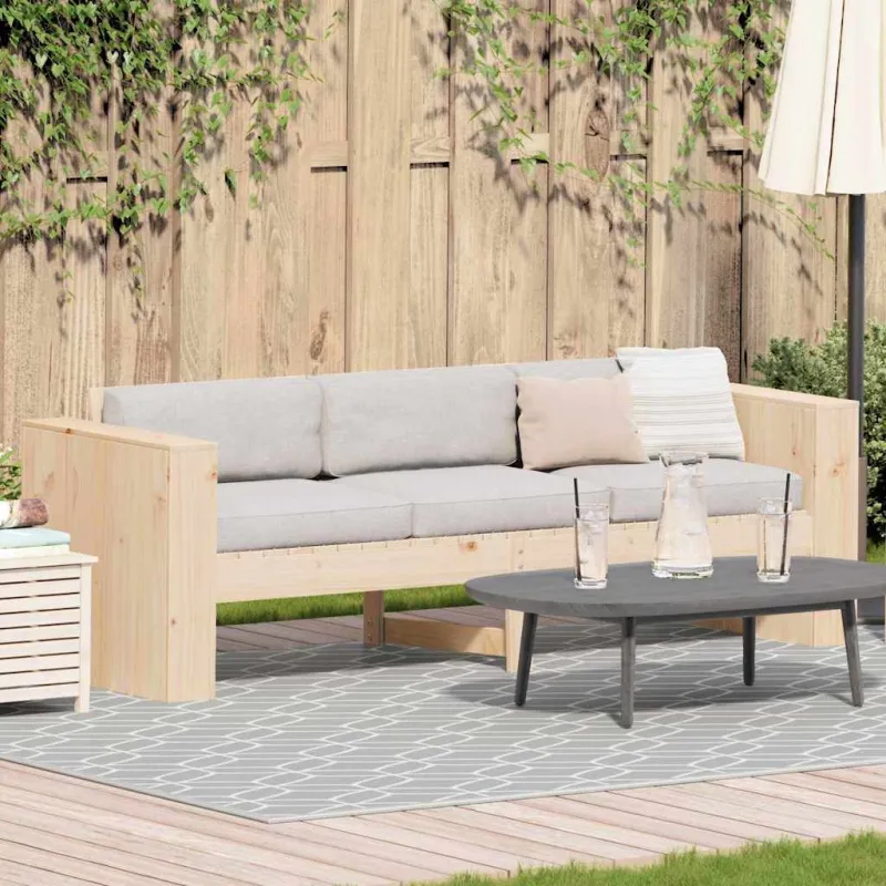 Sodo sofa Natūrali 185,5 x 60 x 62 cm Kietos pušies mediena