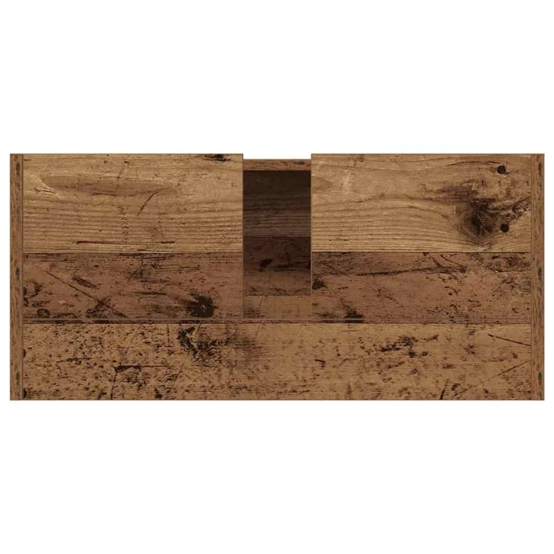 Vonios spintelė su lentyna Senovinis medis 80 x 33 x 60 cm