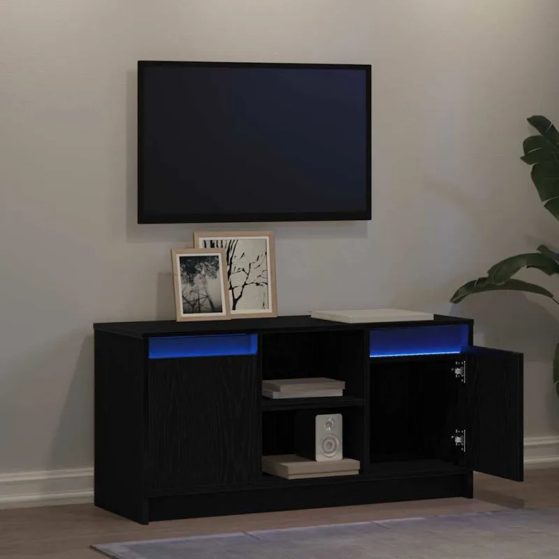 TV vienetai Juoda 100 x 34 x 50 cm Apdirbta mediena