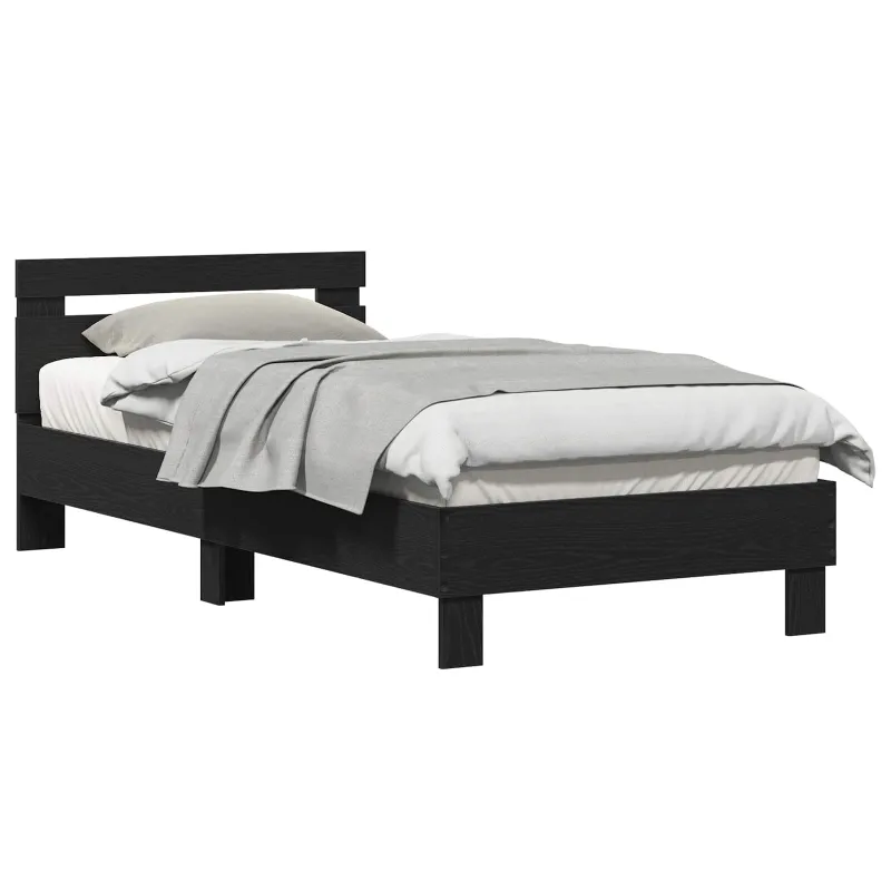 Lovos rėmas Juodas ąžuolas 203 x 95 x 70 cm Apdirbta mediena