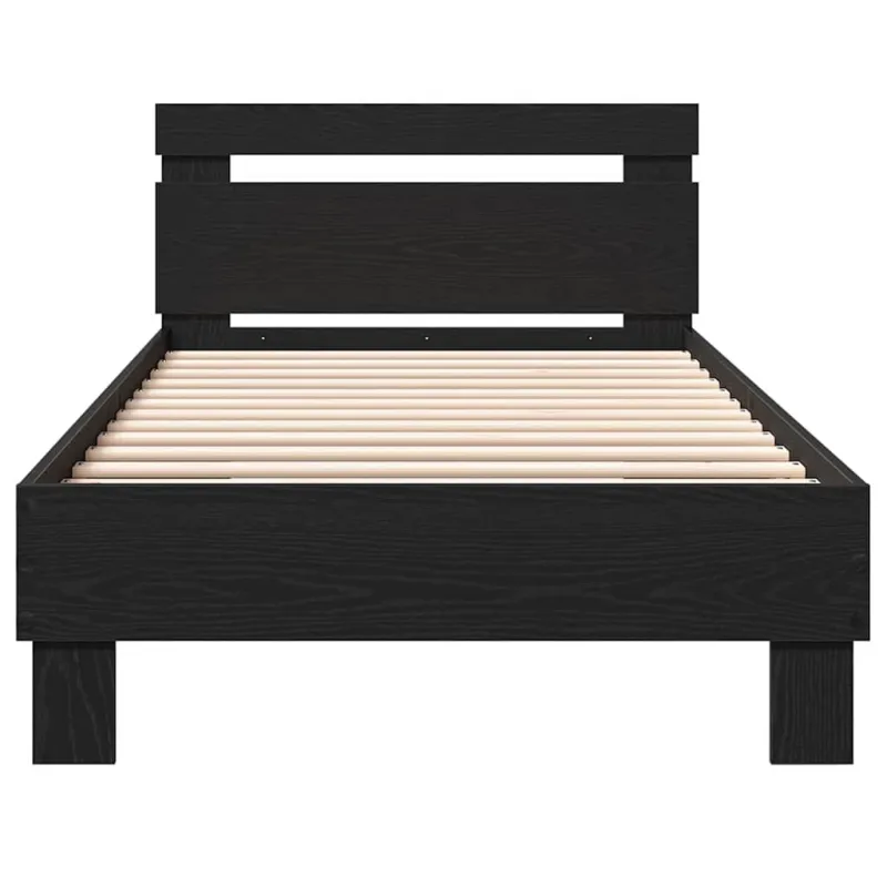 Lovos rėmas Juodas ąžuolas 203 x 95 x 70 cm Apdirbta mediena
