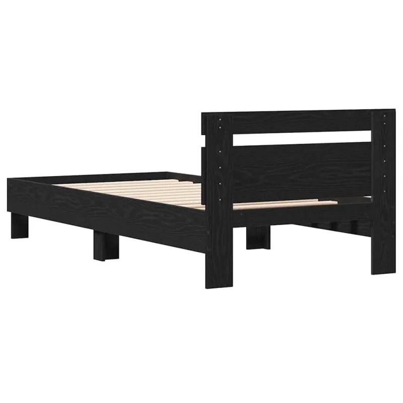 Lovos rėmas Juodas ąžuolas 203 x 95 x 70 cm Apdirbta mediena