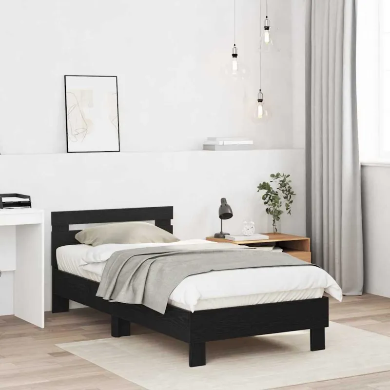 Lovos rėmas Juodas ąžuolas 193 x 95 x 88 cm Apdirbta mediena