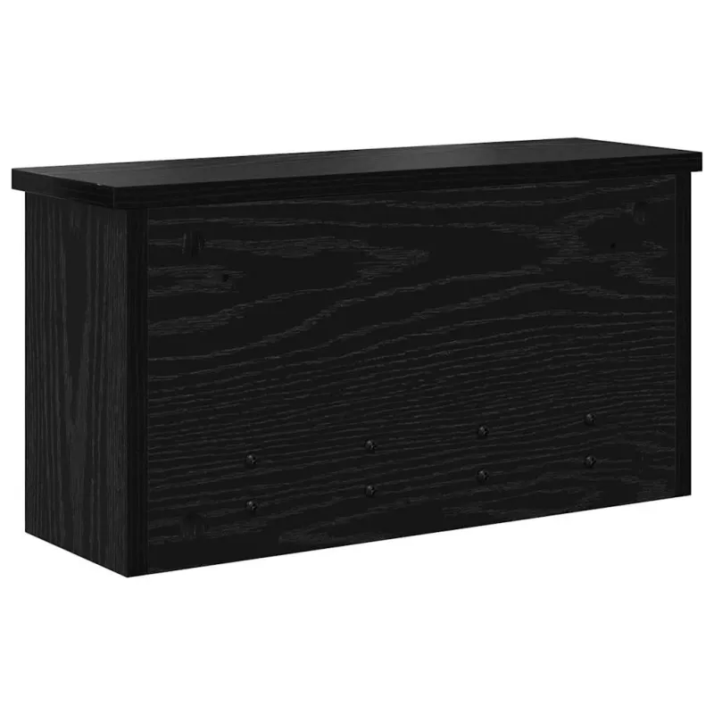 Prikabinamas paltas su lentyna Juodas ąžuolas 50 x 16 x 26 cm