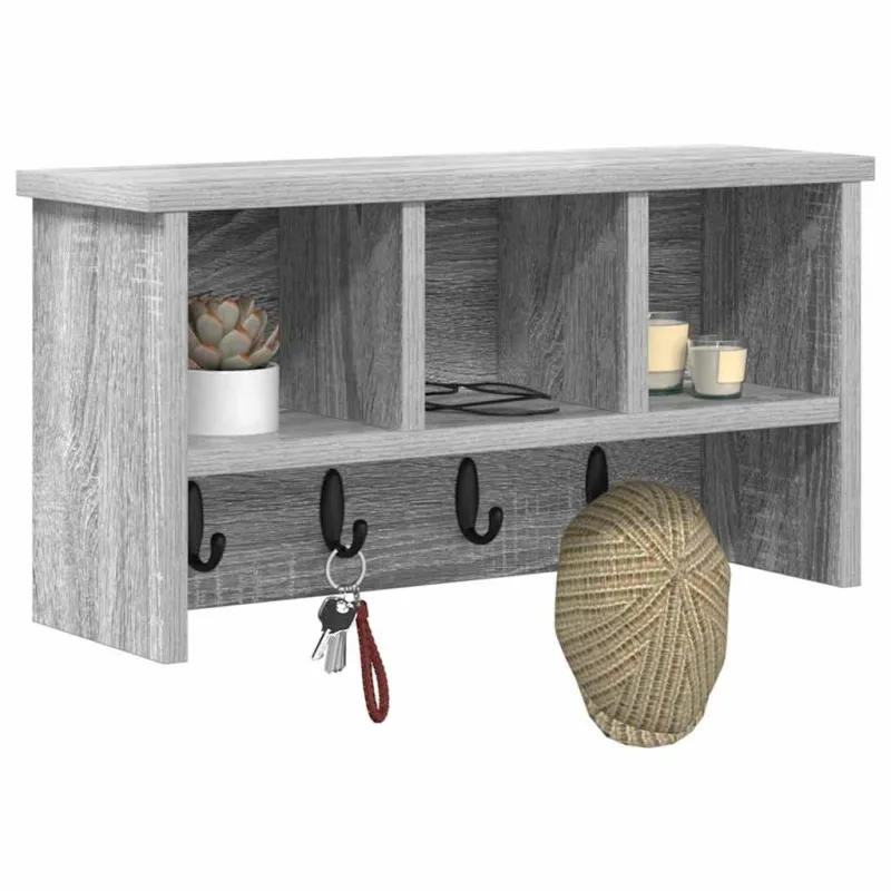 Prikabinamas paltas su lentyna Pilkas Sonoma 50 x 16 x 26 cm