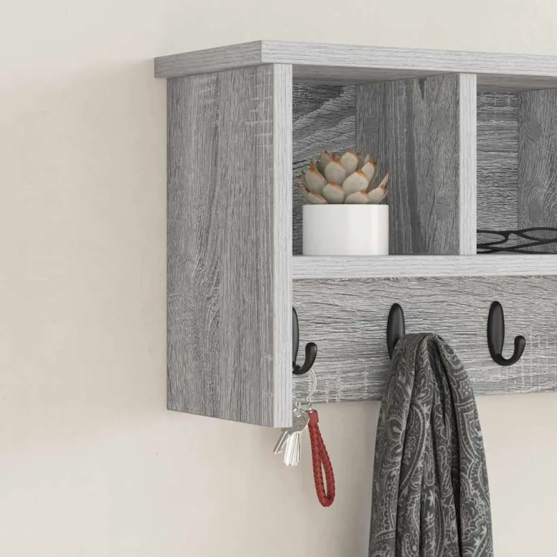 Prikabinamas paltas su lentyna Pilkas Sonoma 50 x 16 x 26 cm