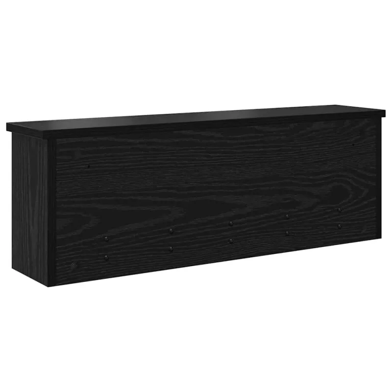 Prikabinamas paltas su lentyna Juodas ąžuolas 75 x 16 x 26 cm