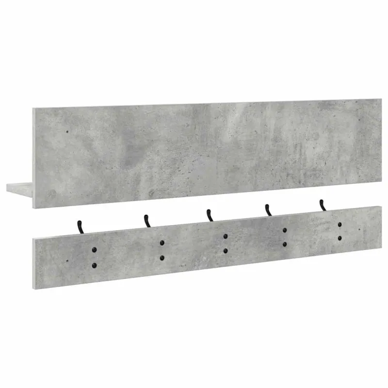 Prikabinamas paltas su lentyna Betono pilka 90 x 15 x 36 cm
