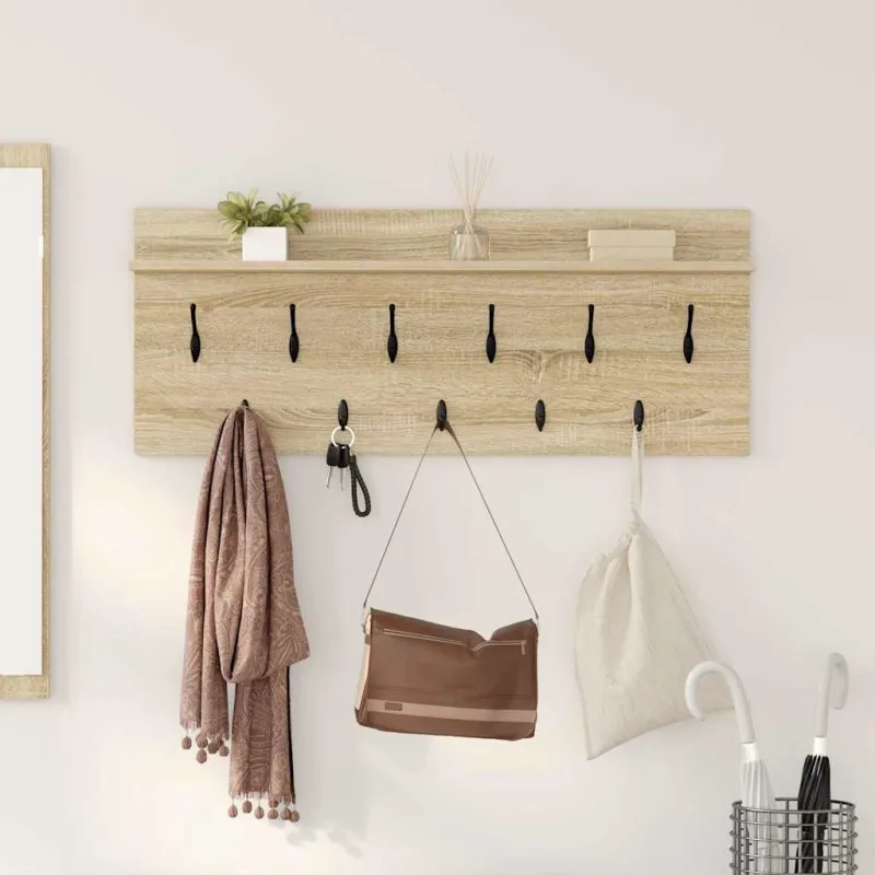 Prikabinamas paltas su lentyna Sonoma ąžuolas 100 x 40 x 12 cm