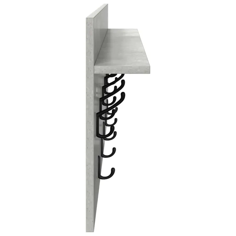 Prikabinamas paltas su lentyna Betono pilka 100 x 40 x 12 cm