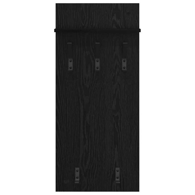 Prikabinamas paltas su lentyna Juodas ąžuolas 40 x 10 x 90 cm