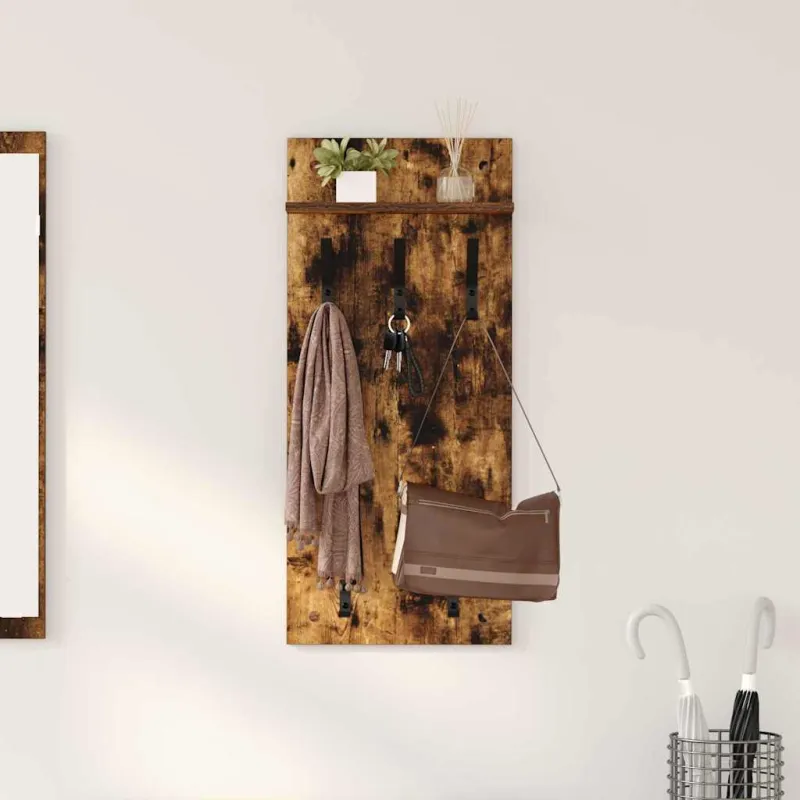 Prikabinamas paltas su lentyna Rūkyta ąžuolas 40 x 10 x 90 cm