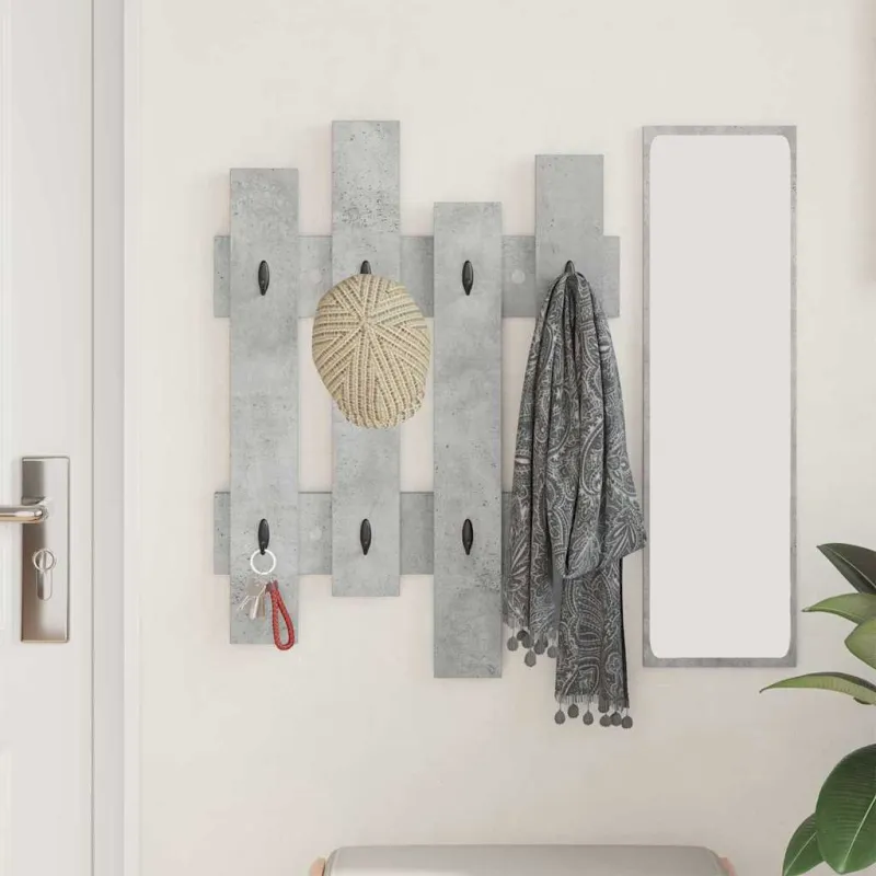 Prikabinamas paltas su saugykla Betono pilka 60 x 3 x 82 cm