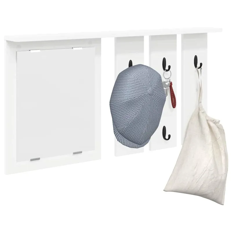 Prikabinamas paltas Balta 85 x 10 x 45 cm Apdirbta mediena