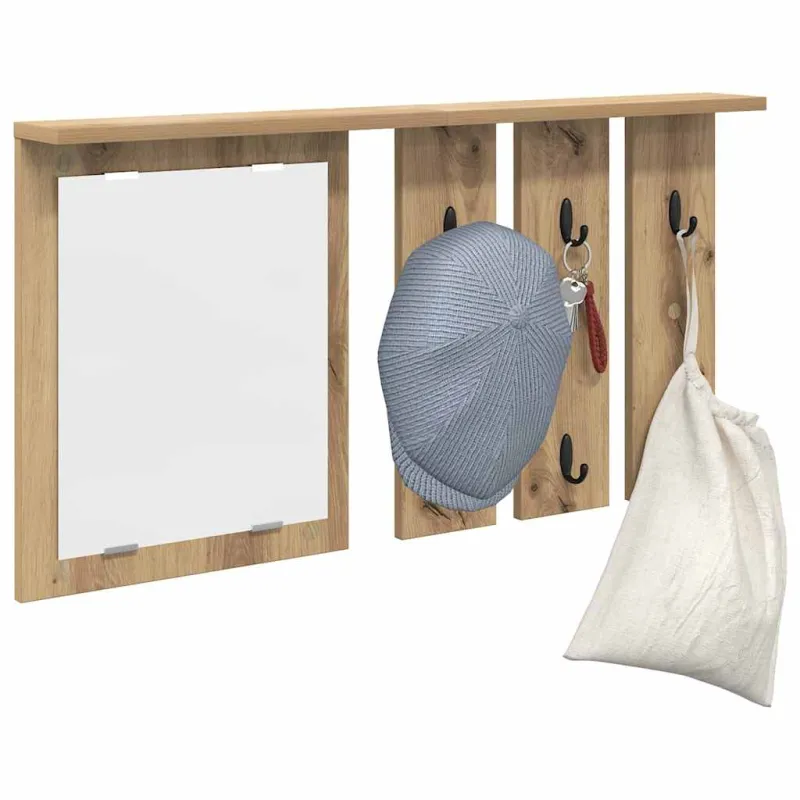 Prikabinamas paltas su lentyna artisano ąžuolo 85 x 10 x 45 cm