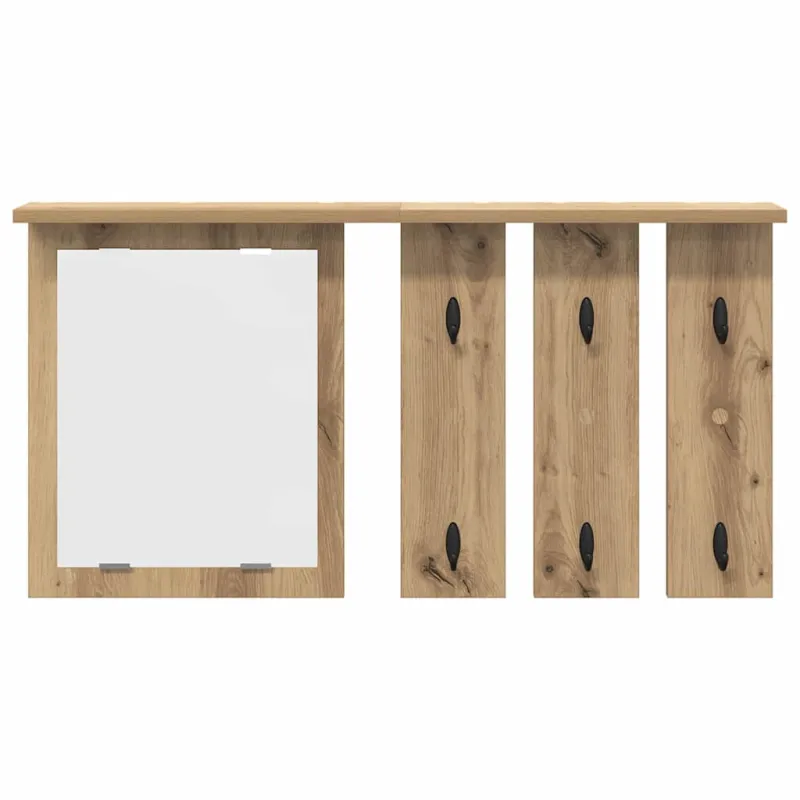 Prikabinamas paltas su lentyna artisano ąžuolo 85 x 10 x 45 cm