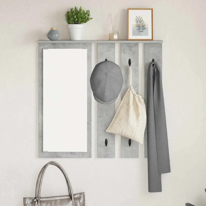 Prikabinamas paltas su lentyna Betono pilka 84 x 10 x 80 cm